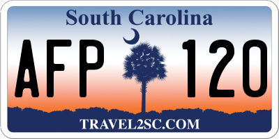 SC license plate AFP120