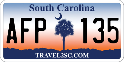 SC license plate AFP135