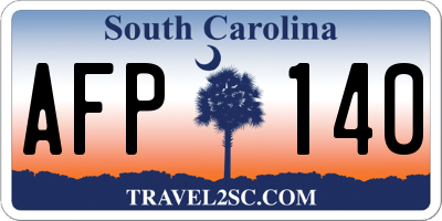 SC license plate AFP140