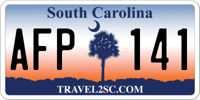 SC license plate AFP141