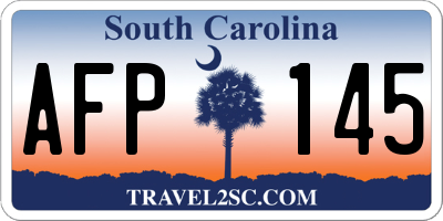 SC license plate AFP145