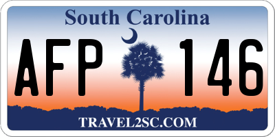SC license plate AFP146