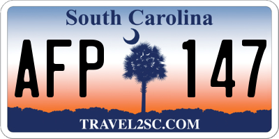 SC license plate AFP147