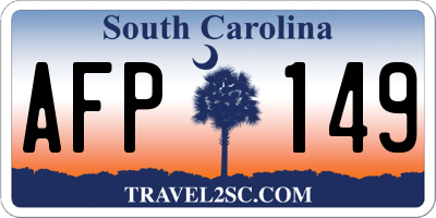 SC license plate AFP149