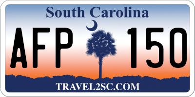SC license plate AFP150