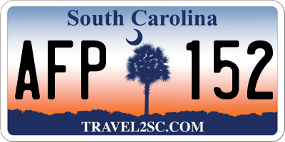SC license plate AFP152