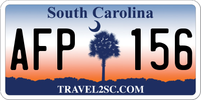 SC license plate AFP156