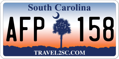 SC license plate AFP158