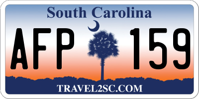 SC license plate AFP159