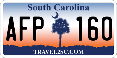 SC license plate AFP160