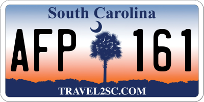SC license plate AFP161