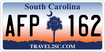SC license plate AFP162