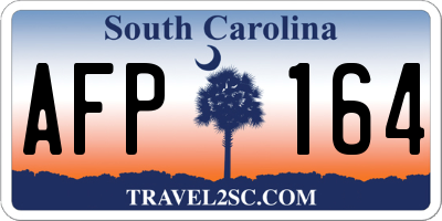 SC license plate AFP164