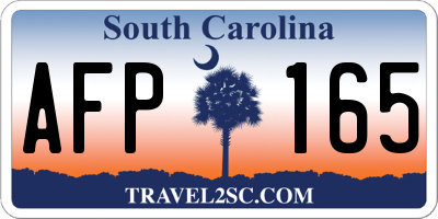 SC license plate AFP165