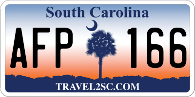 SC license plate AFP166