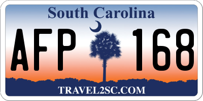 SC license plate AFP168