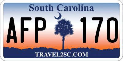 SC license plate AFP170