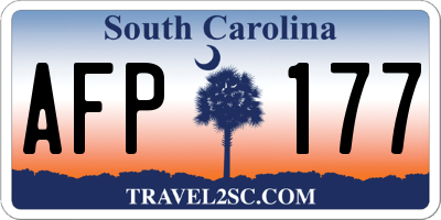 SC license plate AFP177