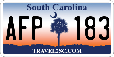 SC license plate AFP183