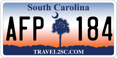SC license plate AFP184