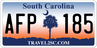 SC license plate AFP185