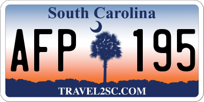 SC license plate AFP195