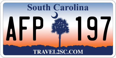 SC license plate AFP197