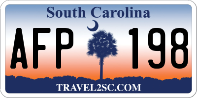 SC license plate AFP198