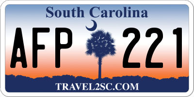 SC license plate AFP221
