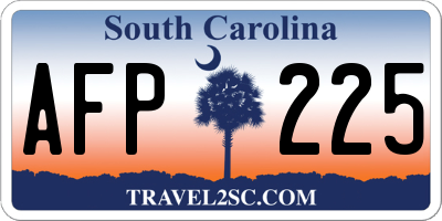 SC license plate AFP225