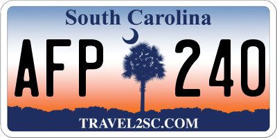 SC license plate AFP240