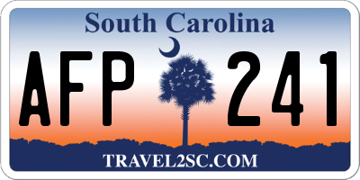SC license plate AFP241
