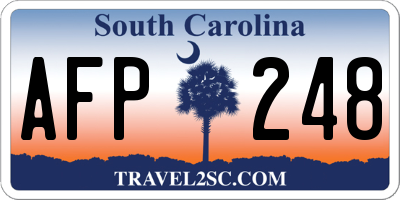 SC license plate AFP248