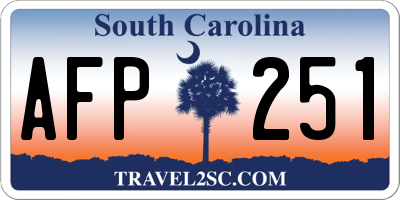 SC license plate AFP251