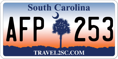 SC license plate AFP253