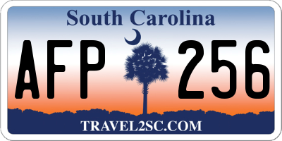 SC license plate AFP256
