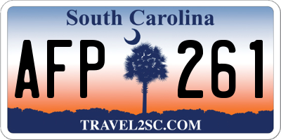 SC license plate AFP261