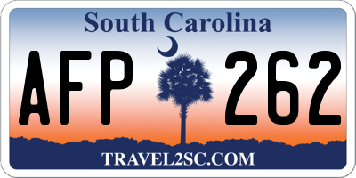 SC license plate AFP262