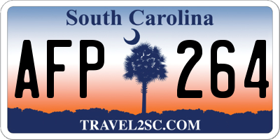 SC license plate AFP264