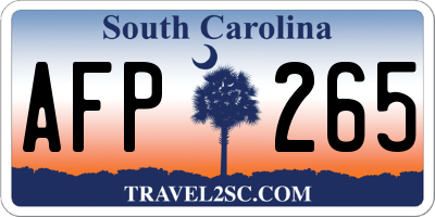 SC license plate AFP265