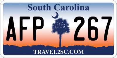 SC license plate AFP267