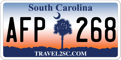 SC license plate AFP268
