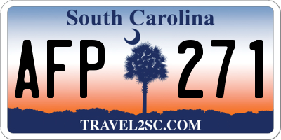 SC license plate AFP271