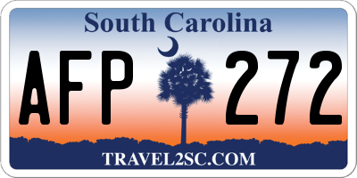 SC license plate AFP272