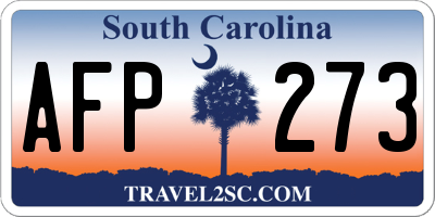 SC license plate AFP273