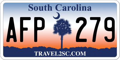SC license plate AFP279