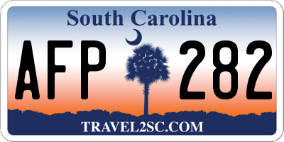 SC license plate AFP282