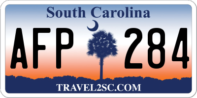 SC license plate AFP284