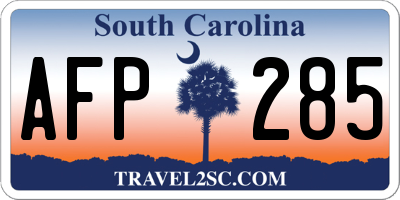 SC license plate AFP285