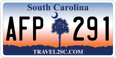 SC license plate AFP291